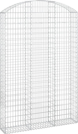 vidaXL - Schanskorf - gewelfd - 150x30x220/240 - cm - gegalvaniseerd - ijzer