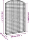 vidaXL - Schanskorf - gewelfd - 150x30x220/240 - cm - gegalvaniseerd - ijzer