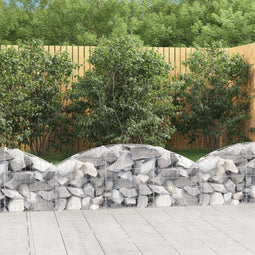 vidaXL - Schanskorf - gewelfd - 150x30x40/60 - cm - gegalvaniseerd - ijzer