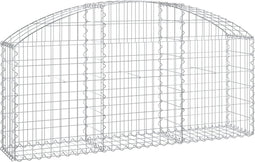 vidaXL - Schanskorf - gewelfd - 150x30x60/80 - cm - gegalvaniseerd - ijzer