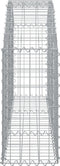 vidaXL - Schanskorf - gewelfd - 150x30x60/80 - cm - gegalvaniseerd - ijzer