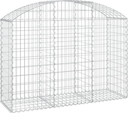vidaXL - Schanskorf - gewelfd - 150x50x100/120 - cm - gegalvaniseerd - ijzer