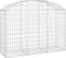 vidaXL - Schanskorf - gewelfd - 150x50x100/120 - cm - gegalvaniseerd - ijzer
