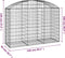 vidaXL - Schanskorf - gewelfd - 150x50x100/120 - cm - gegalvaniseerd - ijzer