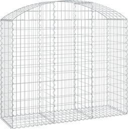 vidaXL - Schanskorf - gewelfd - 150x50x120/140 - cm - gegalvaniseerd - ijzer