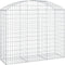 vidaXL - Schanskorf - gewelfd - 150x50x120/140 - cm - gegalvaniseerd - ijzer