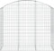 vidaXL - Schanskorf - gewelfd - 150x50x120/140 - cm - gegalvaniseerd - ijzer