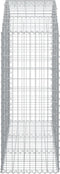 vidaXL - Schanskorf - gewelfd - 150x50x120/140 - cm - gegalvaniseerd - ijzer