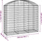vidaXL - Schanskorf - gewelfd - 150x50x120/140 - cm - gegalvaniseerd - ijzer