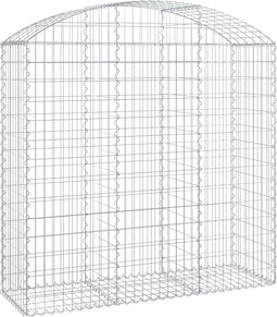vidaXL - Schanskorf - gewelfd - 150x50x140/160 - cm - gegalvaniseerd - ijzer