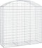 vidaXL - Schanskorf - gewelfd - 150x50x140/160 - cm - gegalvaniseerd - ijzer
