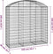 vidaXL - Schanskorf - gewelfd - 150x50x140/160 - cm - gegalvaniseerd - ijzer