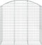 vidaXL - Schanskorf - gewelfd - 150x50x140/160 - cm - gegalvaniseerd - ijzer