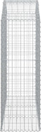 vidaXL - Schanskorf - gewelfd - 150x50x140/160 - cm - gegalvaniseerd - ijzer