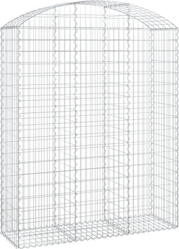 vidaXL - Schanskorf - gewelfd - 150x50x180/200 - cm - gegalvaniseerd - ijzer