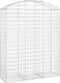 vidaXL - Schanskorf - gewelfd - 150x50x180/200 - cm - gegalvaniseerd - ijzer
