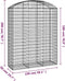 vidaXL - Schanskorf - gewelfd - 150x50x180/200 - cm - gegalvaniseerd - ijzer