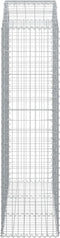 vidaXL - Schanskorf - gewelfd - 150x50x180/200 - cm - gegalvaniseerd - ijzer