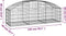 vidaXL - Schanskorf - gewelfd - 150x50x40/60 - cm - gegalvaniseerd - ijzer