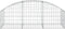 vidaXL - Schanskorf - gewelfd - 150x50x40/60 - cm - gegalvaniseerd - ijzer