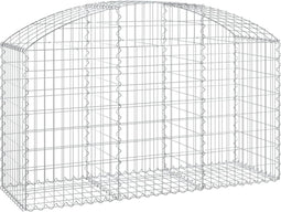 vidaXL - Schanskorf - gewelfd - 150x50x80/100 - cm - gegalvaniseerd - ijzer
