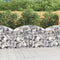 vidaXL - Schanskorf - gewelfd - 150x50x80/100 - cm - gegalvaniseerd - ijzer