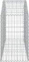 vidaXL - Schanskorf - gewelfd - 150x50x80/100 - cm - gegalvaniseerd - ijzer