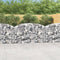 vidaXL - Schanskorf - gewelfd - 200x30x100/120 - cm - gegalvaniseerd - ijzer