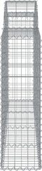 vidaXL - Schanskorf - gewelfd - 200x30x100/120 - cm - gegalvaniseerd - ijzer