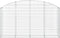 vidaXL - Schanskorf - gewelfd - 200x30x100/120 - cm - gegalvaniseerd - ijzer