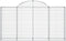 vidaXL - Schanskorf - gewelfd - 200x30x100/120 - cm - gegalvaniseerd - ijzer