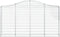 vidaXL - Schanskorf - gewelfd - 200x30x100/120 - cm - gegalvaniseerd - ijzer