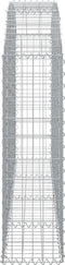 vidaXL - Schanskorf - gewelfd - 200x30x100/120 - cm - gegalvaniseerd - ijzer