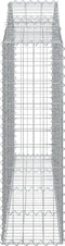 vidaXL - Schanskorf - gewelfd - 200x30x100/120 - cm - gegalvaniseerd - ijzer