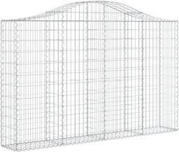 vidaXL - Schanskorf - gewelfd - 200x30x120/140 - cm - gegalvaniseerd - ijzer