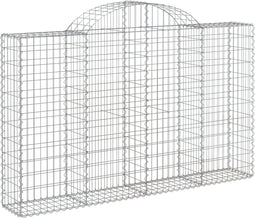 vidaXL - Schanskorf - gewelfd - 200x30x120/140 - cm - gegalvaniseerd - ijzer