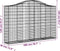 vidaXL - Schanskorf - gewelfd - 200x30x120/140 - cm - gegalvaniseerd - ijzer