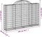 vidaXL - Schanskorf - gewelfd - 200x30x120/140 - cm - gegalvaniseerd - ijzer