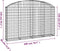 vidaXL - Schanskorf - gewelfd - 200x30x120/140 - cm - gegalvaniseerd - ijzer