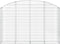vidaXL - Schanskorf - gewelfd - 200x30x120/140 - cm - gegalvaniseerd - ijzer