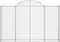 vidaXL - Schanskorf - gewelfd - 200x30x120/140 - cm - gegalvaniseerd - ijzer