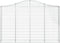 vidaXL - Schanskorf - gewelfd - 200x30x120/140 - cm - gegalvaniseerd - ijzer