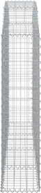 vidaXL - Schanskorf - gewelfd - 200x30x120/140 - cm - gegalvaniseerd - ijzer