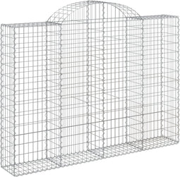 vidaXL - Schanskorf - gewelfd - 200x30x140/160 - cm - gegalvaniseerd - ijzer