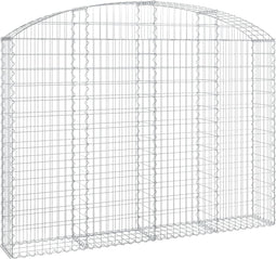 vidaXL - Schanskorf - gewelfd - 200x30x140/160 - cm - gegalvaniseerd - ijzer