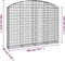 vidaXL - Schanskorf - gewelfd - 200x30x140/160 - cm - gegalvaniseerd - ijzer