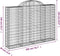 vidaXL - Schanskorf - gewelfd - 200x30x140/160 - cm - gegalvaniseerd - ijzer