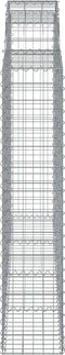 vidaXL - Schanskorf - gewelfd - 200x30x140/160 - cm - gegalvaniseerd - ijzer