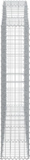vidaXL - Schanskorf - gewelfd - 200x30x140/160 - cm - gegalvaniseerd - ijzer
