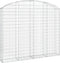vidaXL - Schanskorf - gewelfd - 200x30x160/180 - cm - gegalvaniseerd - ijzer